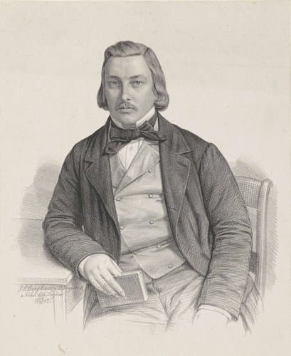 Portret van onbekende man by Johann Peter Berghaus