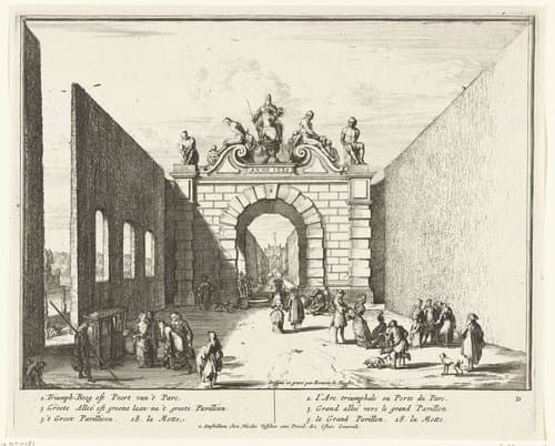 Het park van Enghien (Edingen) by Romeyn de Hooghe