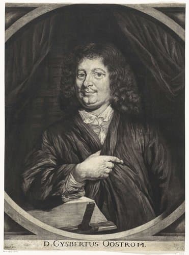 Portret van de predikant Gysbertus Oostrom by Cornelis A. Hellemans