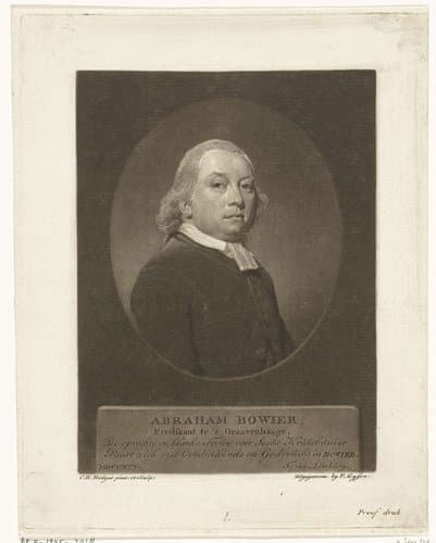 Portret van de predikant Abraham Bowier by Charles Howard Hodges