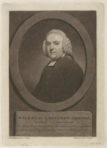 Portret van de predikant Wilhelm Leendert Krieger by Charles Howard Hodges