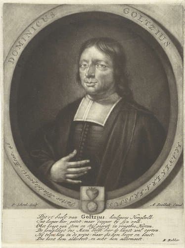 Portret van de schrijver en predikant Dominicus Goltzius by Pieter Schenk (I)