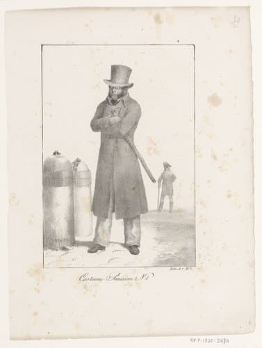Parijzenaar in modieus kostuum by François Grenier