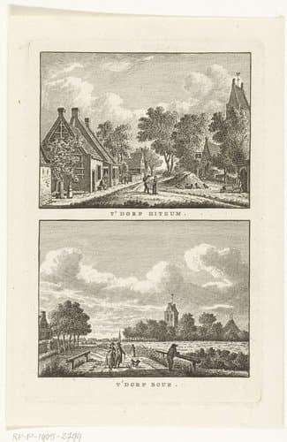 T' dorp Hitzum by Carel Frederik Bendorp (I)