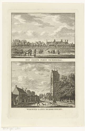 Wommels langs de kerk te zien by Carel Frederik Bendorp (I)