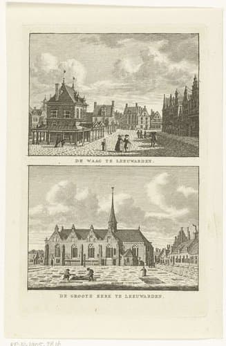 De Groote Kerk te Leeuwarden by Carel Frederik Bendorp (I)