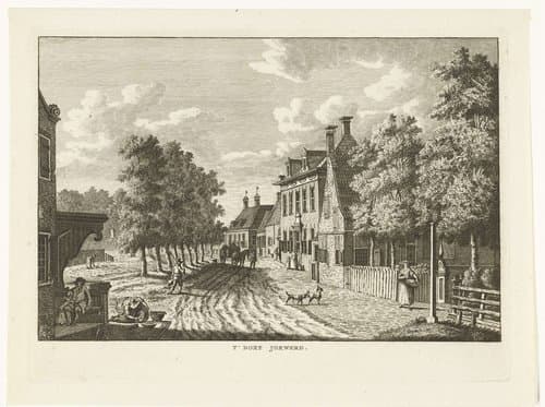 Dorpsgezicht te Jorwerd by Carel Frederik Bendorp (I)