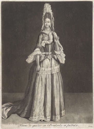 Femme de qualité en Stenkerke et falbala by Pieter Schenk (I)