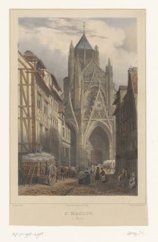 St. Maclou à Rouen by Isodore-Laurent Deroy