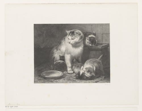 Poes met jongen by Jan Mesker