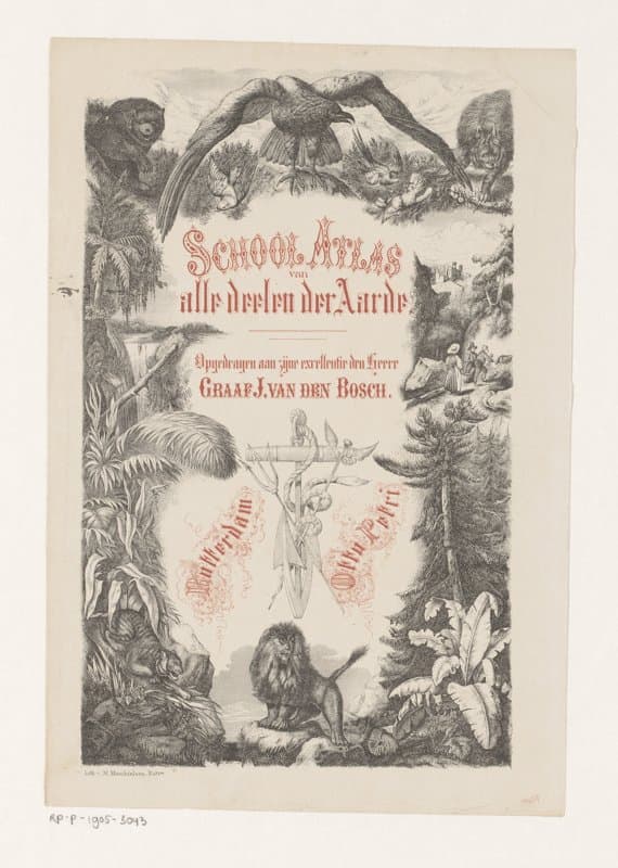 Titelpagina voor: School atlas van alle deelen der aarde