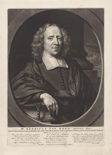 Portret van Henricus van Born by Abraham Bloteling