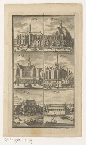 Zes verschillende kerken en kapellen te Amsterdam by Adolf van der Laan