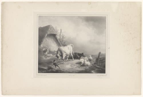 Six tableaux par E.J. Verboeckhoven, lithographiés par Thre. Fourmois