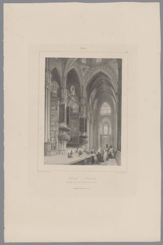 Interieur van de Dom van Milaan by Isodore-Laurent Deroy