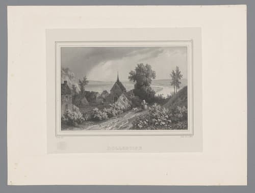 Gezichten aan de oevers van de Seine by Isodore-Laurent Deroy