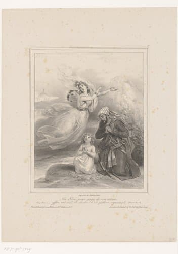 Peri biedt de hemel een traan van een berouwvolle zondaar by Achille Devéria