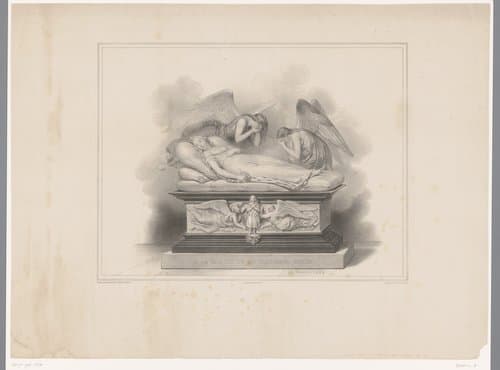 Ontwerp voor een tombe voor prinses Marie d'Orléans by Achille Devéria