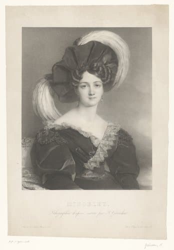 Portret van Alexandrine Noblet by Henri Grévedon