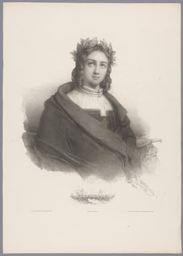 Portret van Francesco Petrarca by Henri Grévedon