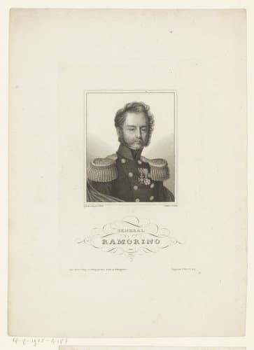 Portret van Girolamo Ramorino by Johann Georg Nordheim