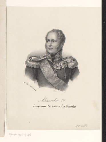 Portret van tsaar Alexander I van Rusland by anonymous; veuve Delpech (Naudet)