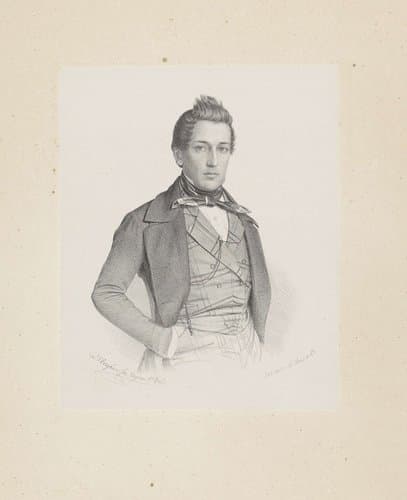 Portret van L. J. Delbaere by Johann Peter Berghaus