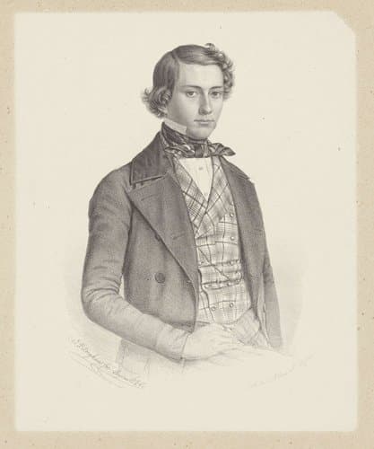 Portret van J. Kar. Hummel by Johann Peter Berghaus
