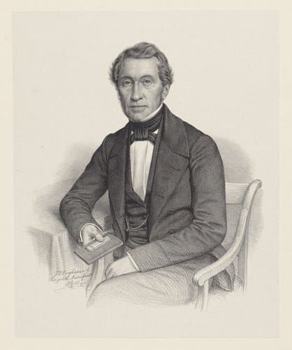 Portret van A. van der Leeuw by Johann Peter Berghaus