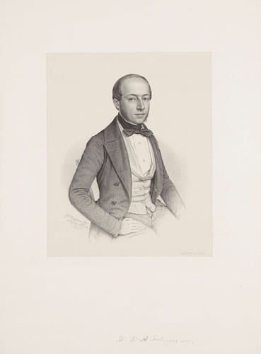 Portret van W. A. Perk by Johann Peter Berghaus