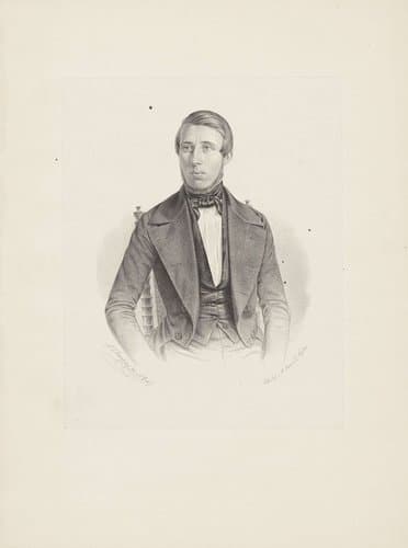 Portret van P. C. Tijken by Johann Peter Berghaus