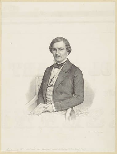 Portret van Theodoor de Veer by Johann Peter Berghaus