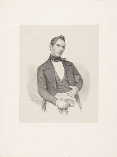 Portret van Adam Ernest Z'Narimuntow Waszklewicz by Johann Peter Berghaus