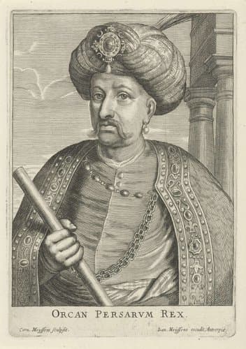 Portret van Orcan Persarum Rex by Cornelis Meyssens