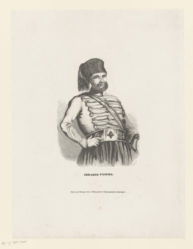 Portret van Ibrahim Pascha by C. Dittmarsch