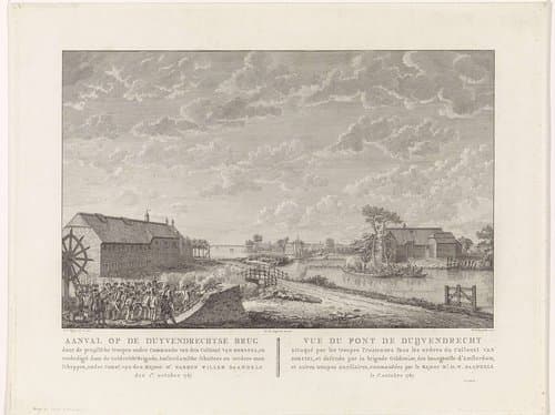 Aanval op de Duyvendrechtse Brug by Theodoor Koning