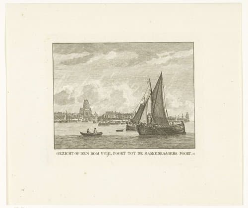 Gezicht op den Bom Vuijl poort tot de Sakkedraagers poort