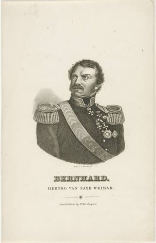 Portret van hertog Bernhard Karel van Saxen-Weimar-Eisenach by Pieter van der Meulen