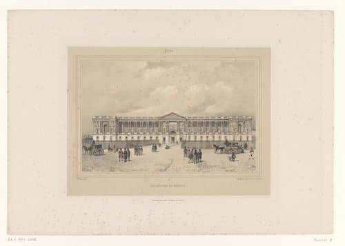 Zicht op Perraults zuilengalerij van het Louvre