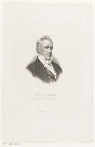 Portret van James Buchanan by Pierre Jean Edmond Castan