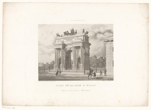 Gezicht op de Arco della Pace in Milaan by Louis Cherbuin