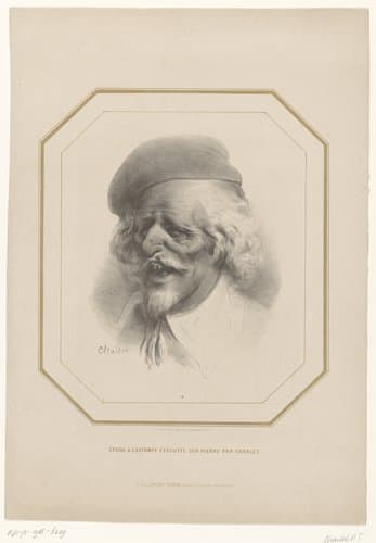 Studie van het hoofd van een oude man by Nicolas Toussaint Charlet