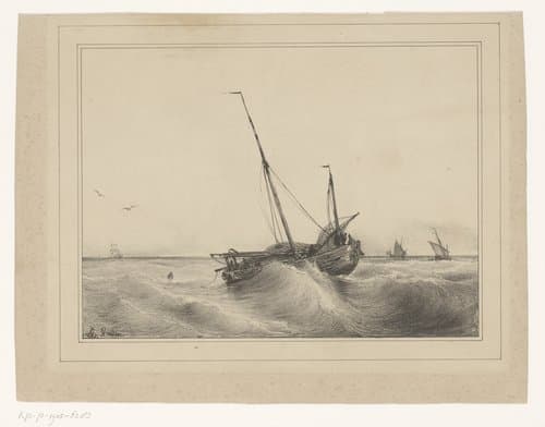 Zeegezicht by Théodore Gudin