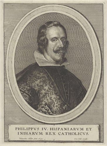 Portret van Filips IV by Wenceslaus Hollar