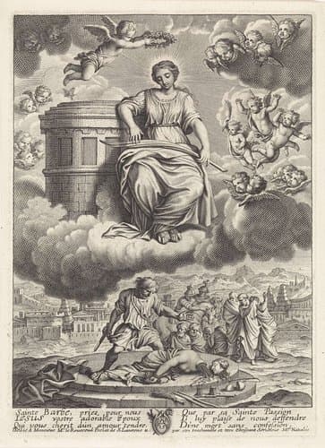 Dood van de heilige Barbara by Michel Natalis