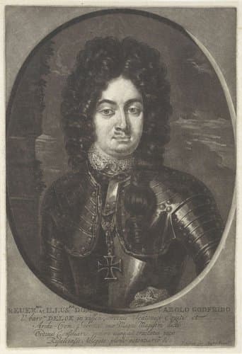 Portret van Karl Godfried baron van Deloe by Pieter Schenk (I)