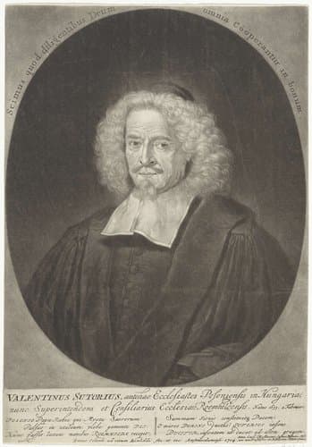 Portret van de theoloog Valentin Sutorius by Pieter Schenk (I)