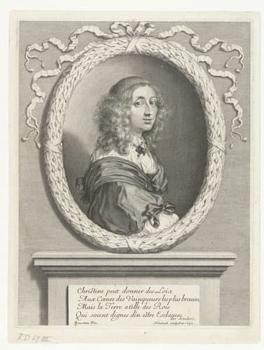 Portret van Christina by Robert Nanteuil