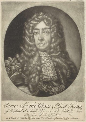 Portret van Jacobus II, koning van Engeland by Pieter Schenk (I)