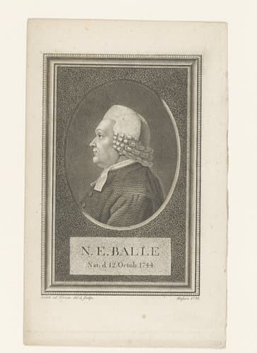 Portret van N.E. Balle by Gerhard Ludwig Lahde